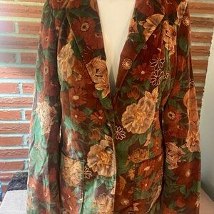 Adde Sport California Vintage Floral Velvet Women's Jacket
